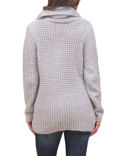 Load image into Gallery viewer, Buttoned Wrap Cowl Neck Sweater