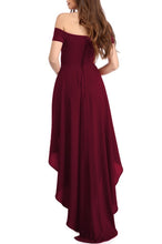 Load image into Gallery viewer, Vintage Off Shoulder High Low Party Dress
