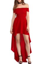 Load image into Gallery viewer, Vintage Off Shoulder High Low Party Dress