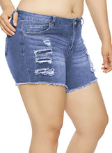 Load image into Gallery viewer, Vintage Distressed Denim Shorts