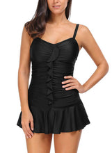 Load image into Gallery viewer, Spaghetti Straps Frilled Skirted Swimsuit Maillot