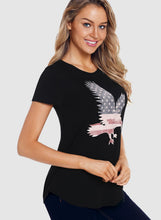 Load image into Gallery viewer, America Flag Eagle Grey Daily T-shirt