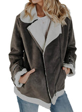 Load image into Gallery viewer, Zip Pockets Faux Suede Jacket