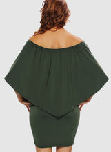 Load image into Gallery viewer, Off Shoulder Ruffles Bodycon Mini Dress