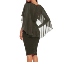 Load image into Gallery viewer, Waist Pleats Rhinestone Detail Midi Dress