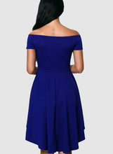 Load image into Gallery viewer, Off Shoulder Sleeve Flared Swing Party Skater Summer Dress
