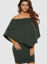 Load image into Gallery viewer, Off Shoulder Ruffles Bodycon Mini Dress