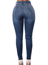 Load image into Gallery viewer, Blue Individual Patched Ripped Jeans