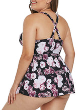 Load image into Gallery viewer, Flyaway Bow Front Floral Tankini Swimsuit