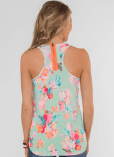 Load image into Gallery viewer, Racerback Floral Tank Top