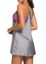 Load image into Gallery viewer, Flowing Swim Dress Layered 1pc Tankini Top