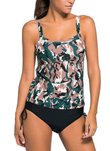 Load image into Gallery viewer, Camouflage Print 2pcs Tankini Swimsuit
