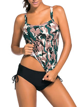 Load image into Gallery viewer, Camouflage Print 2pcs Tankini Swimsuit