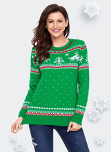 Load image into Gallery viewer, Christmas Reindeer Knit Sweater Winter Jumper
