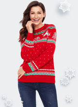 Load image into Gallery viewer, Christmas Reindeer Knit Sweater Winter Jumper