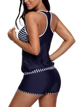 Load image into Gallery viewer, Striped Tankini and Short Set