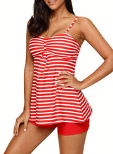Load image into Gallery viewer, Striped Tankini and Short Set