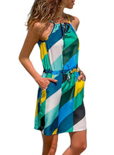 Load image into Gallery viewer, Color Block Tank Tunic Dress