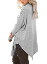 Load image into Gallery viewer, Soft Faux Poncho High Neck Sweater
