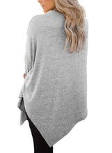 Load image into Gallery viewer, Soft Faux Poncho High Neck Sweater