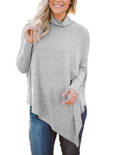 Load image into Gallery viewer, Soft Faux Poncho High Neck Sweater