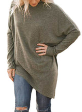 Load image into Gallery viewer, Soft Faux Poncho High Neck Sweater