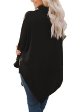 Load image into Gallery viewer, Soft Faux Poncho High Neck Sweater