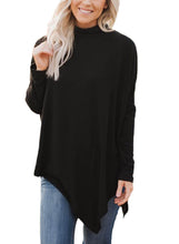 Load image into Gallery viewer, Soft Faux Poncho High Neck Sweater