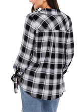 Load image into Gallery viewer, Plaid Drape Top