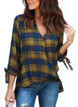 Load image into Gallery viewer, Plaid Drape Top