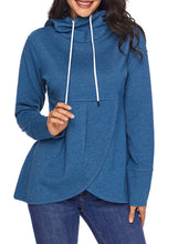 Load image into Gallery viewer, Casual Asymmetric Hem Pullover Hoodie