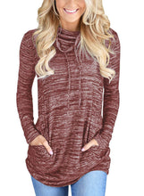 Load image into Gallery viewer, Cozy Cowl Neck Drawstring Sweatshirt