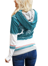 Load image into Gallery viewer, Snow Reindeer Double Hooded Sweatshirt