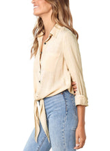 Load image into Gallery viewer, Crushed Linen Button-Down Casual Shirt