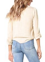 Load image into Gallery viewer, Crushed Linen Button-Down Casual Shirt