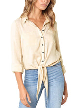 Load image into Gallery viewer, Crushed Linen Button-Down Casual Shirt