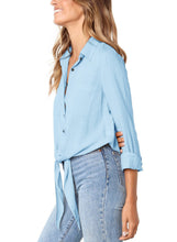 Load image into Gallery viewer, Crushed Linen Button-Down Casual Shirt