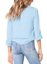 Load image into Gallery viewer, Crushed Linen Button-Down Casual Shirt