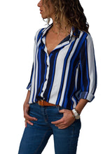 Load image into Gallery viewer, Striped Long Sleeve Button Down Shirt