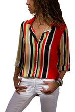 Load image into Gallery viewer, Striped Long Sleeve Button Down Shirt