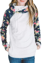 Load image into Gallery viewer, Splice Striped Drawstring Hoodie