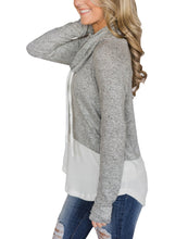 Load image into Gallery viewer, Colorblock Drawstring Cowl Neck Sweatshirt