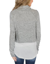 Load image into Gallery viewer, Colorblock Drawstring Cowl Neck Sweatshirt