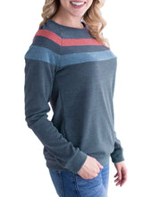 Load image into Gallery viewer, Striped Long Sleeve Casual Sweatshirt