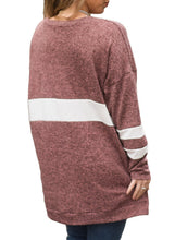 Load image into Gallery viewer, V Neck Chunky Striped Sweatshirt