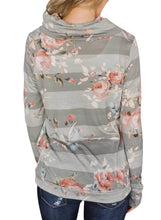 Load image into Gallery viewer, Floral Striped Sweatshirt