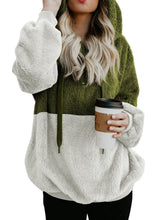 Load image into Gallery viewer, Color Block Furry Hoodie