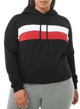 Load image into Gallery viewer, Striped Detail Plus Size Chunky Hoodie