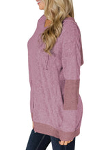 Load image into Gallery viewer, V Neck Patchwork Design Hoodie