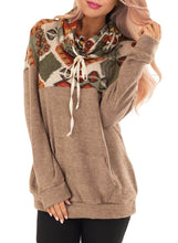 Load image into Gallery viewer, Tribal Cowl Neck Kangaroo Pocket Sweatshirt